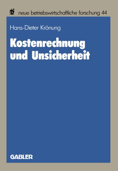 Kostenrechnung Und Unsicherheit
