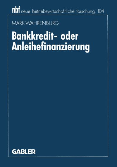 Bankkredit- Oder Anleihefinanzierung