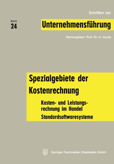 Spezialgebiete Der Kostenrechnung