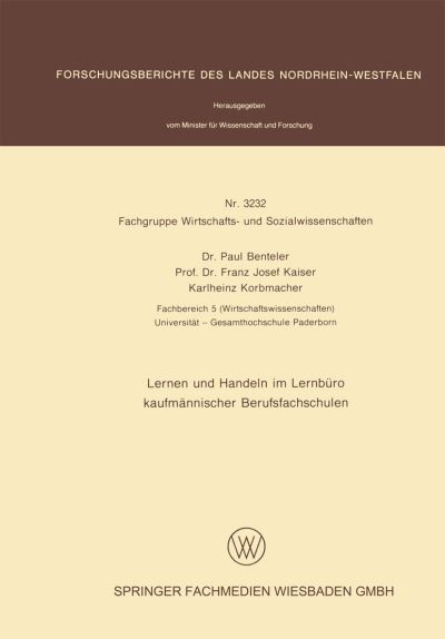 Lernen Und Handeln Im Lernbüro Kaufmännischer Berufsfachschulen