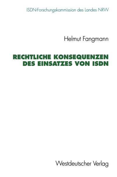 Rechtliche Konsequenzen Des Einsatzes Von ISDN