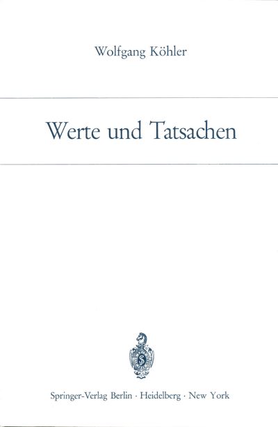 Werte Und Tatsachen