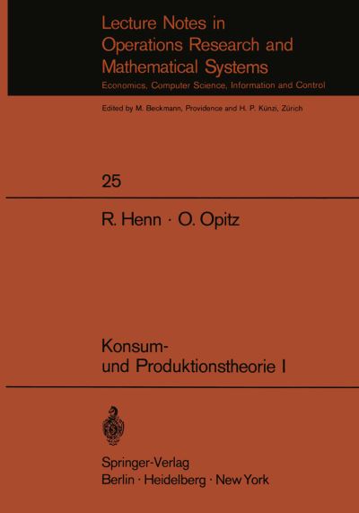 Konsum- Und Produktionstheorie I