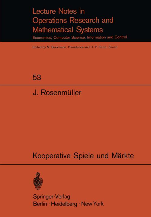 Kooperative Spiele Und Märkte