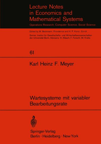 Wartesysteme Mit Variabler Bearbeitungsrate