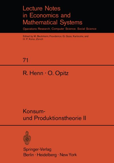 Konsum- Und Produktionstheorie II