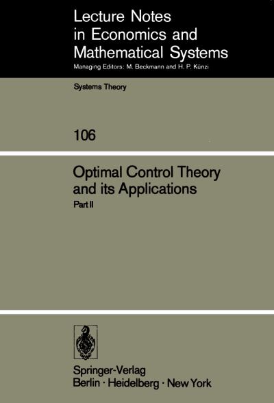 Optimal Control Theory and Its Applications