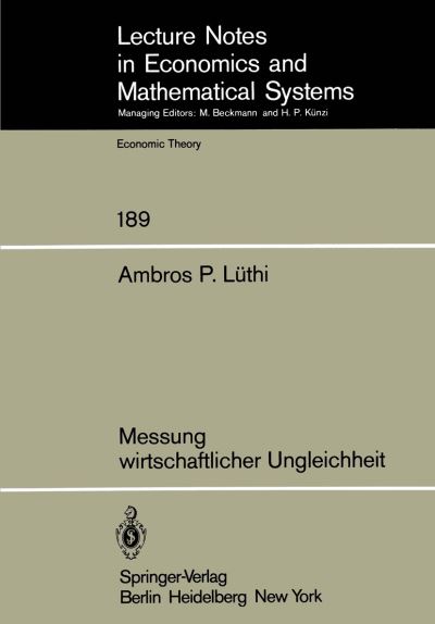 Messung Wirtschaftlicher Ungleichheit