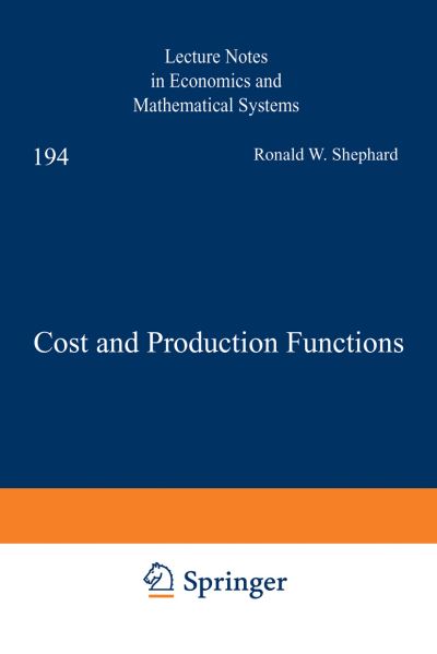Cost and Production Functions