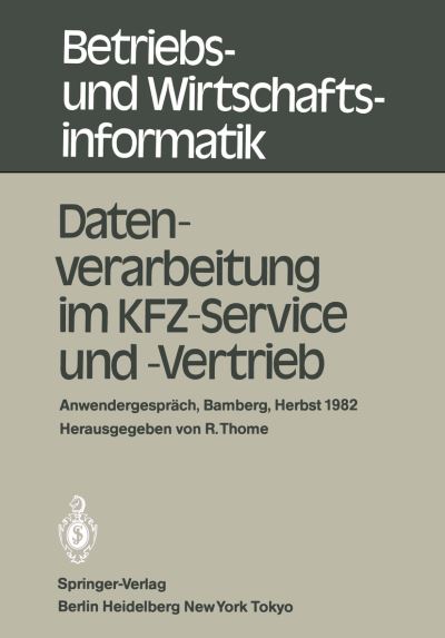 Datenverarbeitung Im KFZ-Service Und -Vertrieb