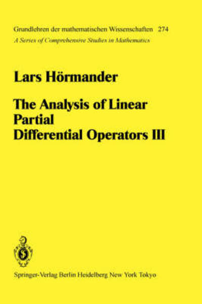 The Analysis of Linear Partial Differential Operators III
