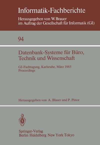 Datenbank-Systeme Für Büro, Technik Und Wissenschaft