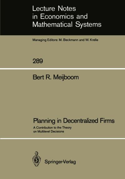 Planning in Decentralized Firms
