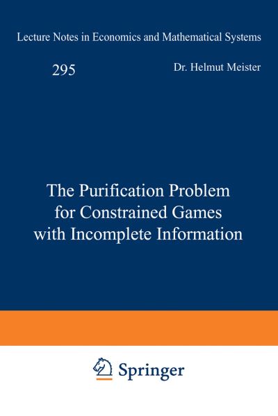 The Purification Problem for Constrained Games With Incomplete Information