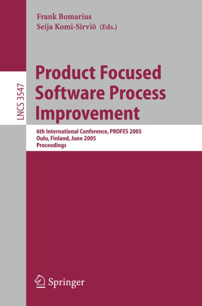 Product Focused Software Process Improvement Programming and Software Engineering