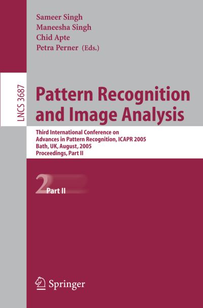 Pattern Recognition and Image Analysis Image Processing, Computer Vision, Pattern Recognition, and Graphics