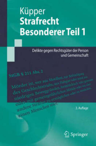 Strafrecht, Besonderer Teil 1