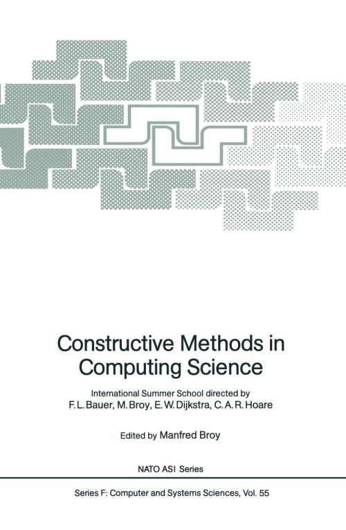 Constructive Methods in Computing Science