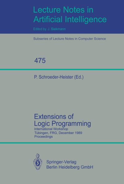 Extensions of Logic Programming Lecture Notes in Artificial Intelligence