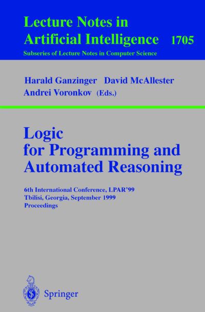 Logic for Programming and Automated Reasoning