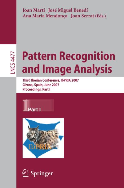 Pattern Recognition and Image Analysis Image Processing, Computer Vision, Pattern Recognition, and Graphics