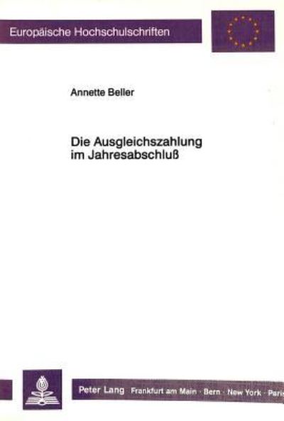 Die Ausgleichszahlung Im Jahresabschluß