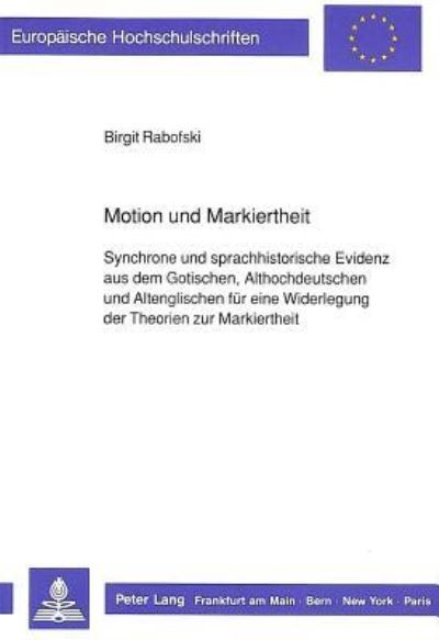 Motion Und Markiertheit