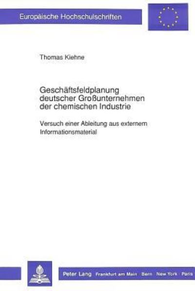 Geschaftsfeldplanung Deutscher Großunternehmen Der Chemischen Industrie