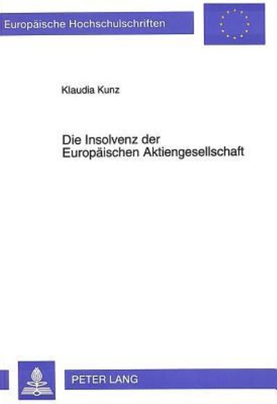 Die Insolvenz Der Europaischen Aktiengesellschaft