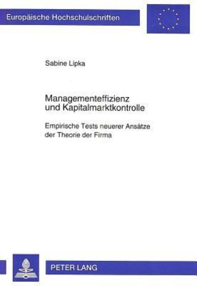 Managementeffizienz Und Kapitalmarktkontrolle