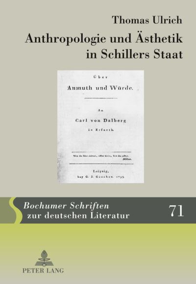 Anthropologie Und Åsthetik in Schillers Staat