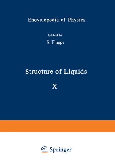 Structure of Liquids / Struktur Der Flüssigkeiten. Mechanisches Und Thermisches Verhalten Der Materie / Mechanical and Thermal Behaviour of Matter