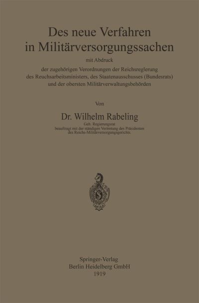Das Neue Verfahren in Militärversorgungssachen