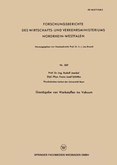 Gasabgabe Von Werkstoffen Ins Vakuum