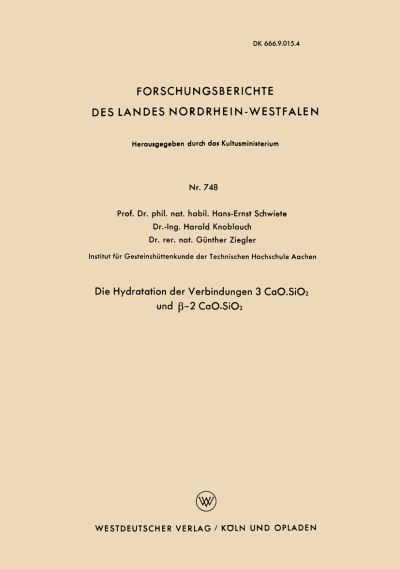 Die Hydratation Der Verbindungen 3 CaO.SiO2 Und -2 CaO.SiO2