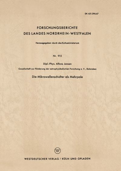 Die Mikrowellenschalter Als Mehrpole