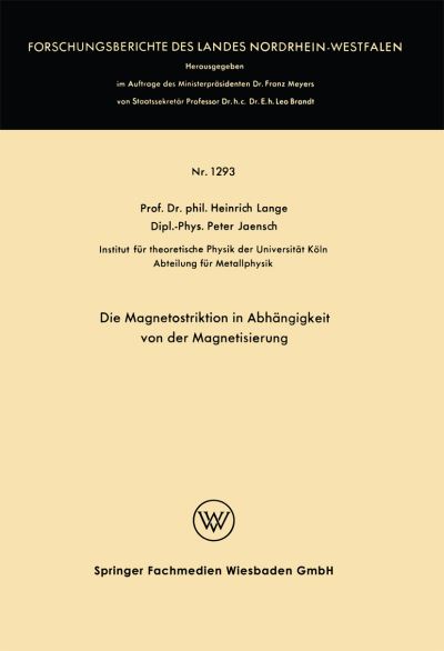Die Magnetostriktion in Abhängigkeit Von Der Magnetisierung