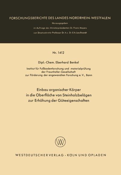 Einbau Organischer Körper in Die Oberfläche Von Steinholzbelägen Zur Erhöhung Der Güteeigenschaften