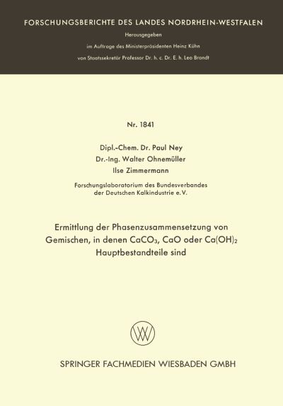 Ermittlung Der Phasenzusammensetzung Von Gemischen, in Denen CaCO3, CaO Oder Ca(OH)2 Hauptbestandteile Sind