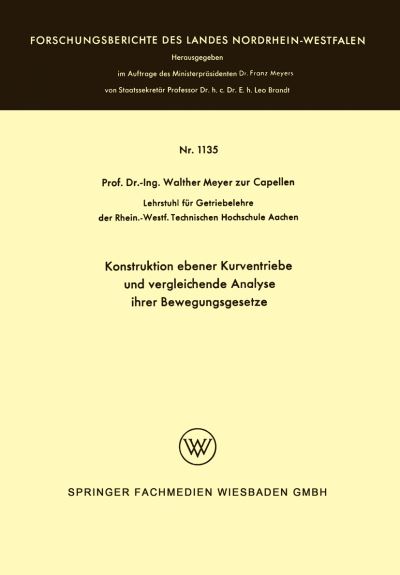 Konstruktion Ebener Kurventriebe Und Vergleichende Analyse Ihrer Bewegungsgesetze