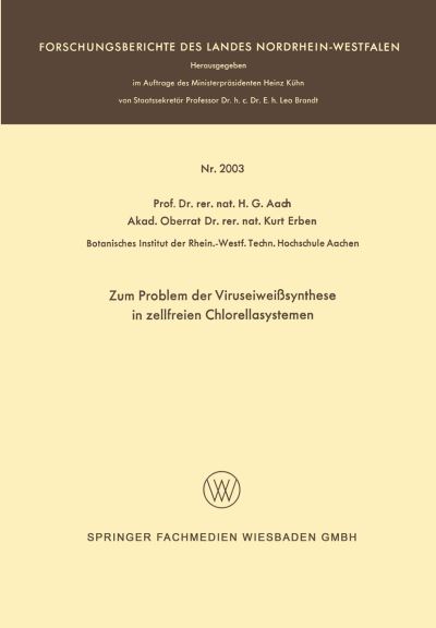 Zum Problem Der Viruseiweisynthese in Zellfreien Chlorellasystemen