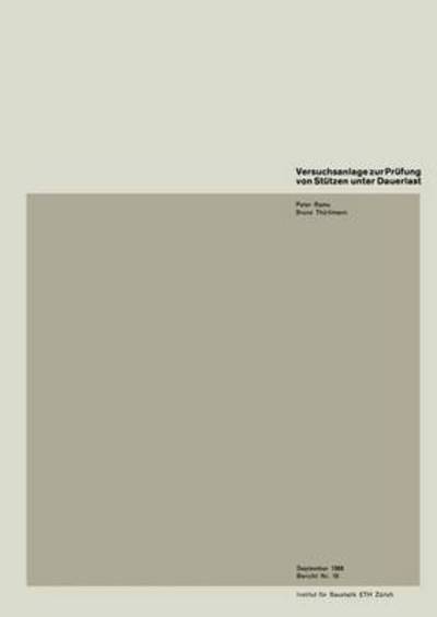 Versuchsanlage Zur Prufung Von Stutzen Unter Dauerlast