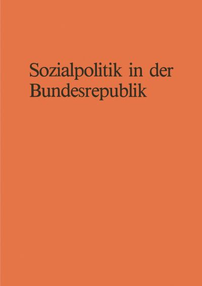 Sozialpolitik in Der Bundesrepublik