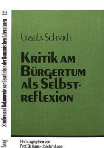 Kritik Am Burgertum Als Selbstreflexion