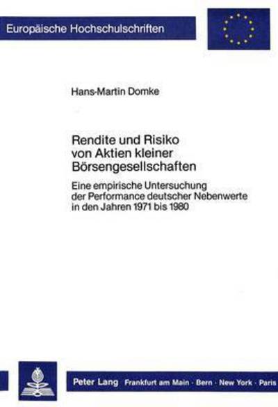 Rendite Und Risiko Von Aktien Kleiner Borsengesellschaften