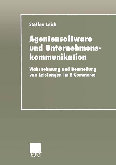 Agentensoftware Und Unternehmenskommunikation DUV Wirtschaftsinformatik