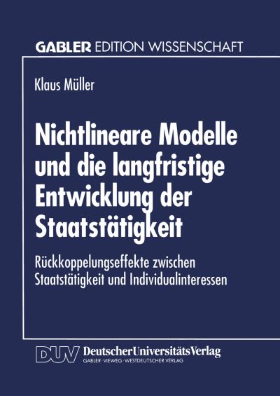 Nichtlineare Modelle Und Die Langfristige Entwicklung Der Staatstätigkeit