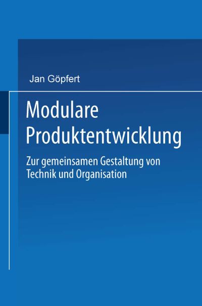 Modulare Produktentwicklung Markt- Und Unternehmensentwicklung