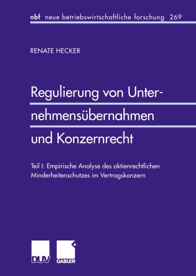 Regulierung Von Unternehmensübernahmen Und Konzernrecht