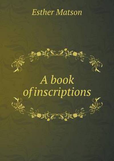 A Book of Inscriptions